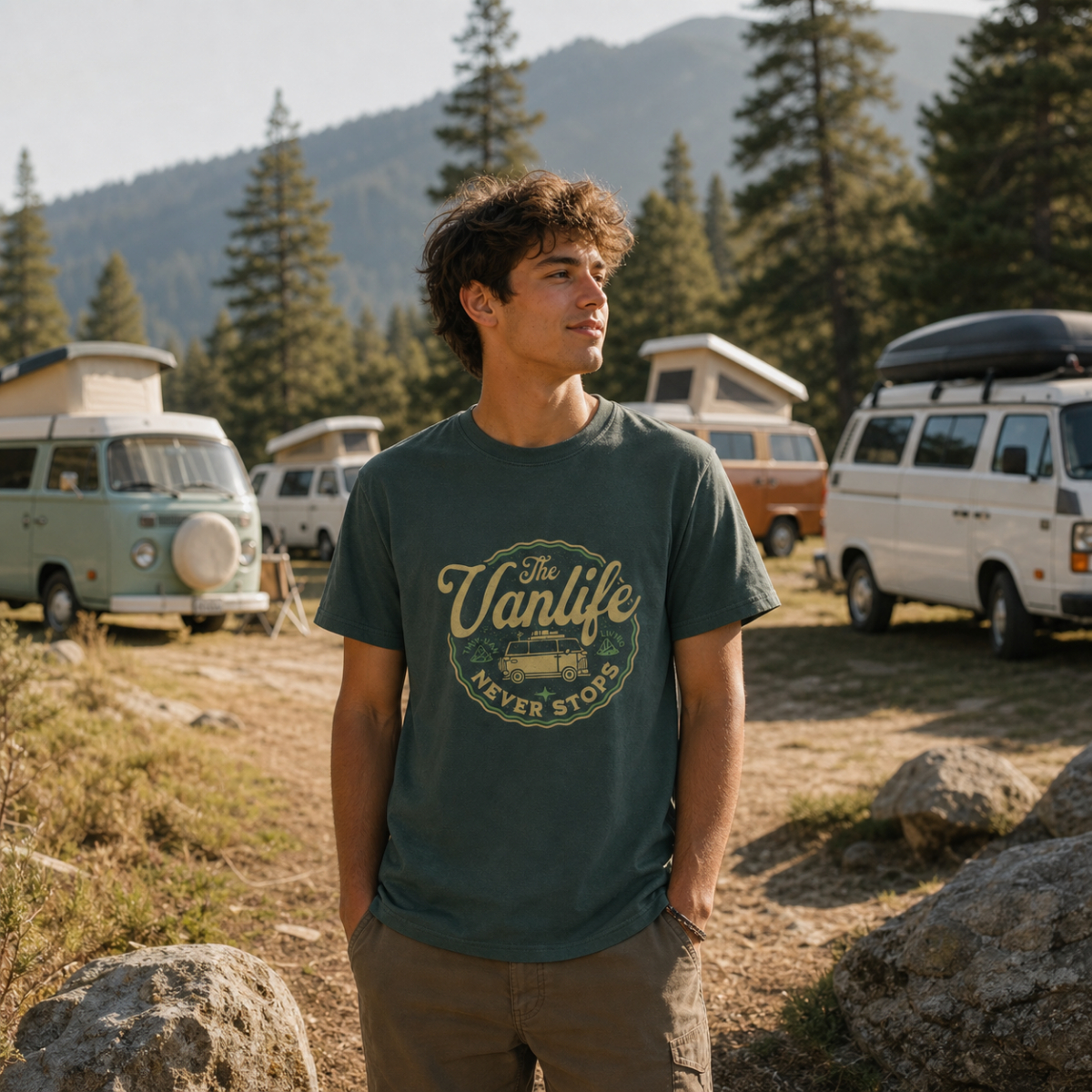 T-shirt VanLife – Impression Numérique | 100 % Coton Bio – Image 3